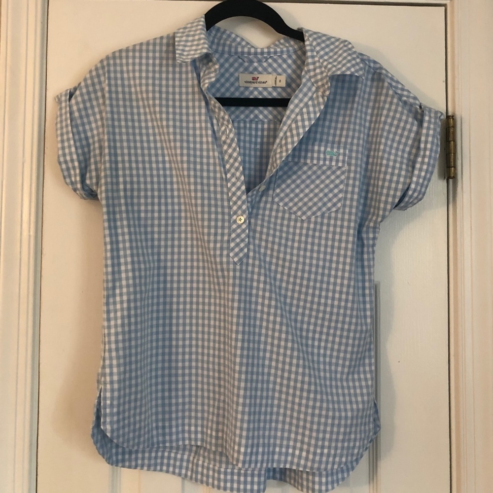 Vineyard Vines Short Sleeve Button Up Top